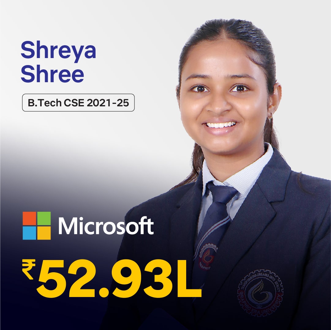 Shreya Shree placed in Microsoft
